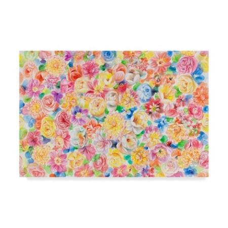 Li Bo 'Festive Flower Patterns 7' Canvas Art,22x32